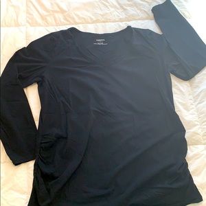 Motherhood Maternity Basic Black Long-Sleeved Tee